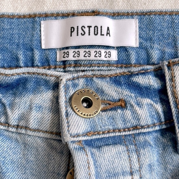 pistola Distressed Nico High Rise Mom Light Wash Jeans Size 29 - Picture 5 of 11
